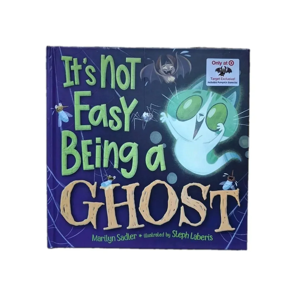 Target Exclusive It's Not Easy Being a Ghost HC Book + Pumpkin Stencils NEW
